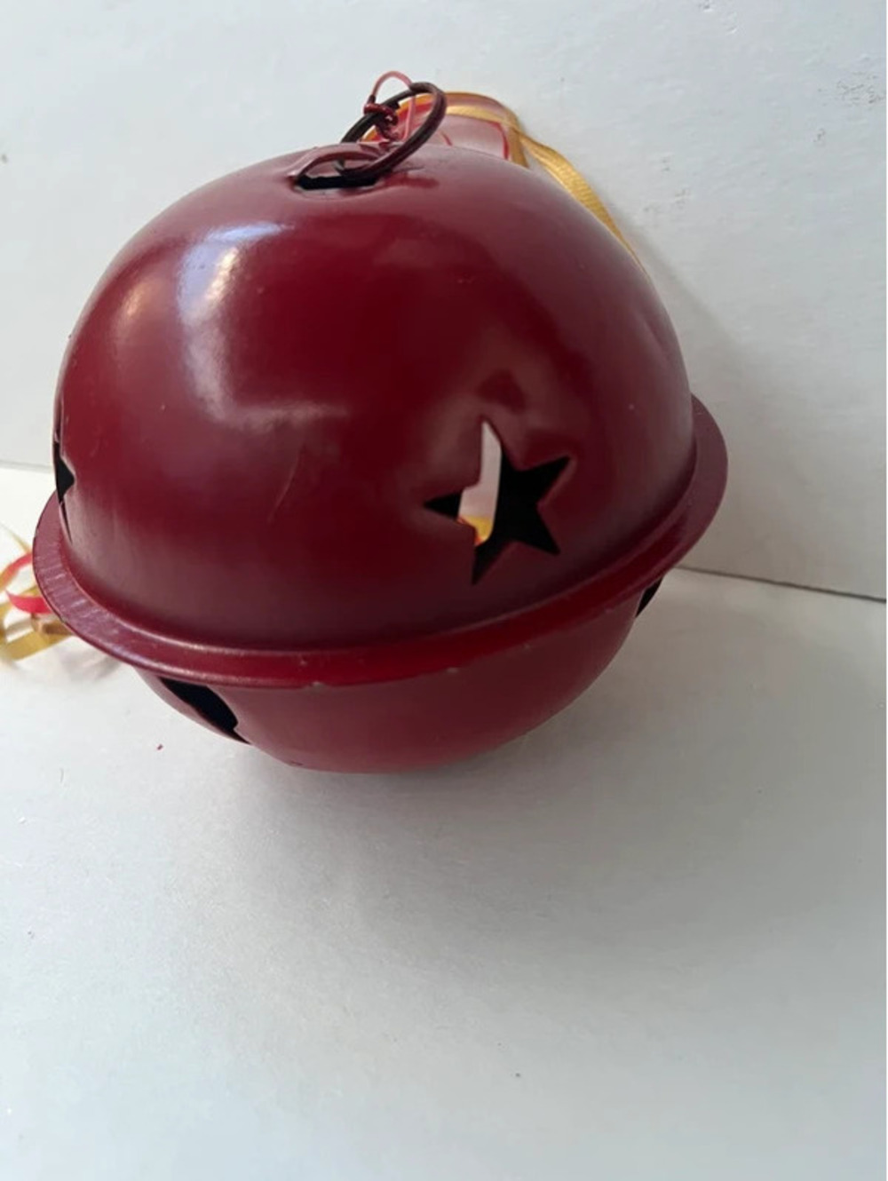 Large red bell Christmas ornament